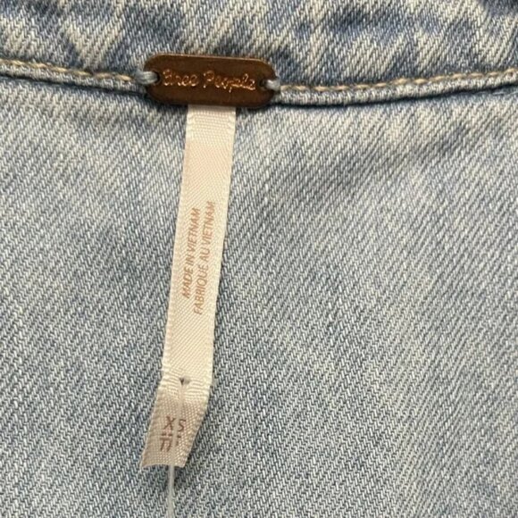 Free People blue rowley denim mini dress size XS - Picture 7 of 8